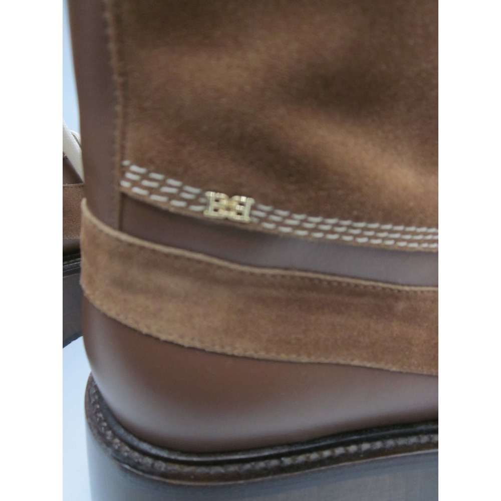 Brown Suede/Leather Bally Lace Up Platform Boots Size 36 - Picture 5 of 8